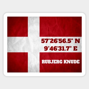 Rubjerg Knude Fyr - coordinates - flag Sticker